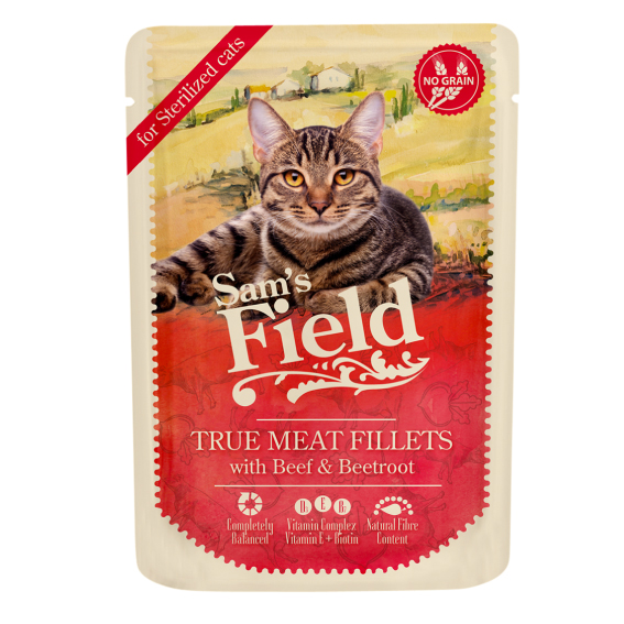 Sam's Field Pouch Cat - Beef Beetroot